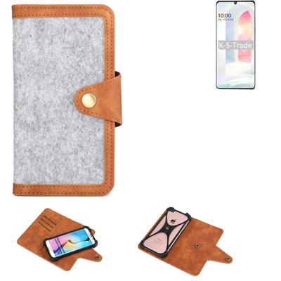 Filzhülle für LG Electronics K62+ Handy-Tasche hellgrau