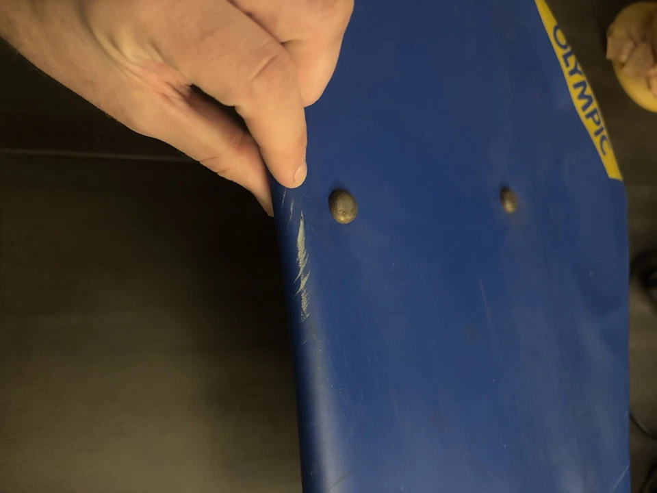 Bolso de Viaje Vintage Olimpiadas Olimpiadas Azul Amarillo Vinilo Años 70 80 Foto 3 de 4