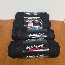 4 Maxi-Cord Twisted Polypropylene 6mm 100 Yards Black B21 Style 35912