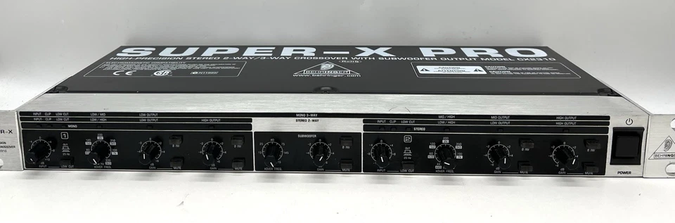 Behringer CX2310 Super-X Pro Estéreo 2 Vías/Mono 3 Vías Crossover con Sub Salida Foto 3 de 4