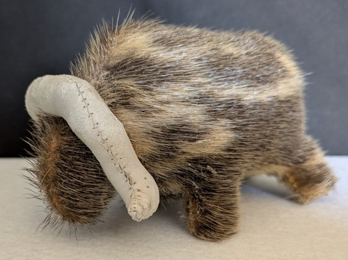 Vintage Alaskan Native Handmade Musk Ox Figurine Plush Toy Seal Fur