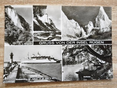 Insel Rügen  Postkarte Ansichtskarte PK AK Eisenbahnfähre MS ,,Saßnitz''