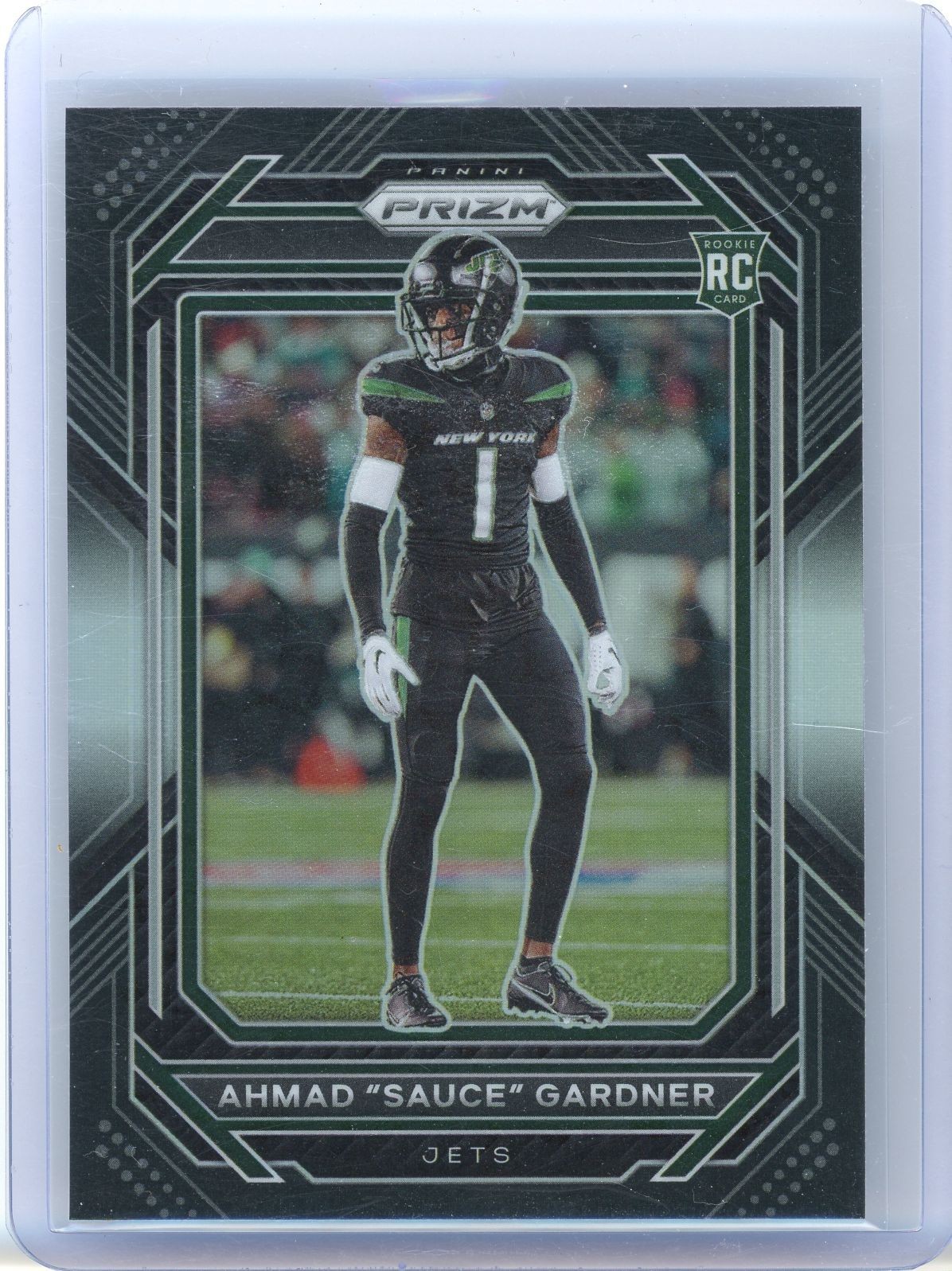 2022 Panini Chronicles Ahmad Sauce Gardner #PB-22  Prizm Black Silver