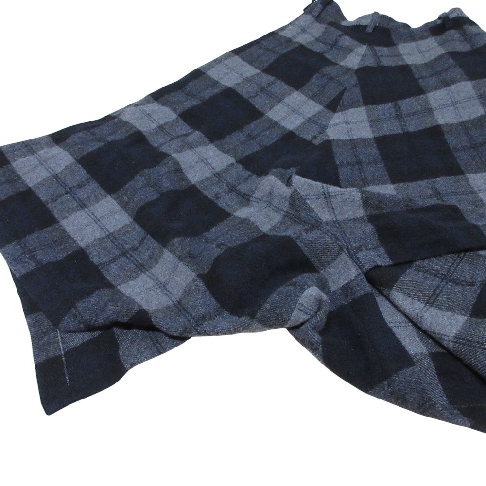 Y's Yohji Yamamoto Check Wool Sarouel Pants Size 1 Gray/Navy Women USED