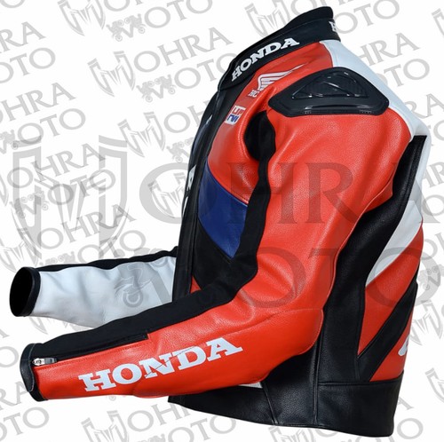 Honda CBR 1,3 mm Chaqueta de moto de piel de vacuno Chaqueta de moto unisex - Foto 3 di 6