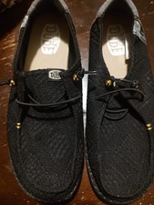 Hey Dude Wendy Boho Crochet Women's Casual Shoes, Black, 9 W Great Condition