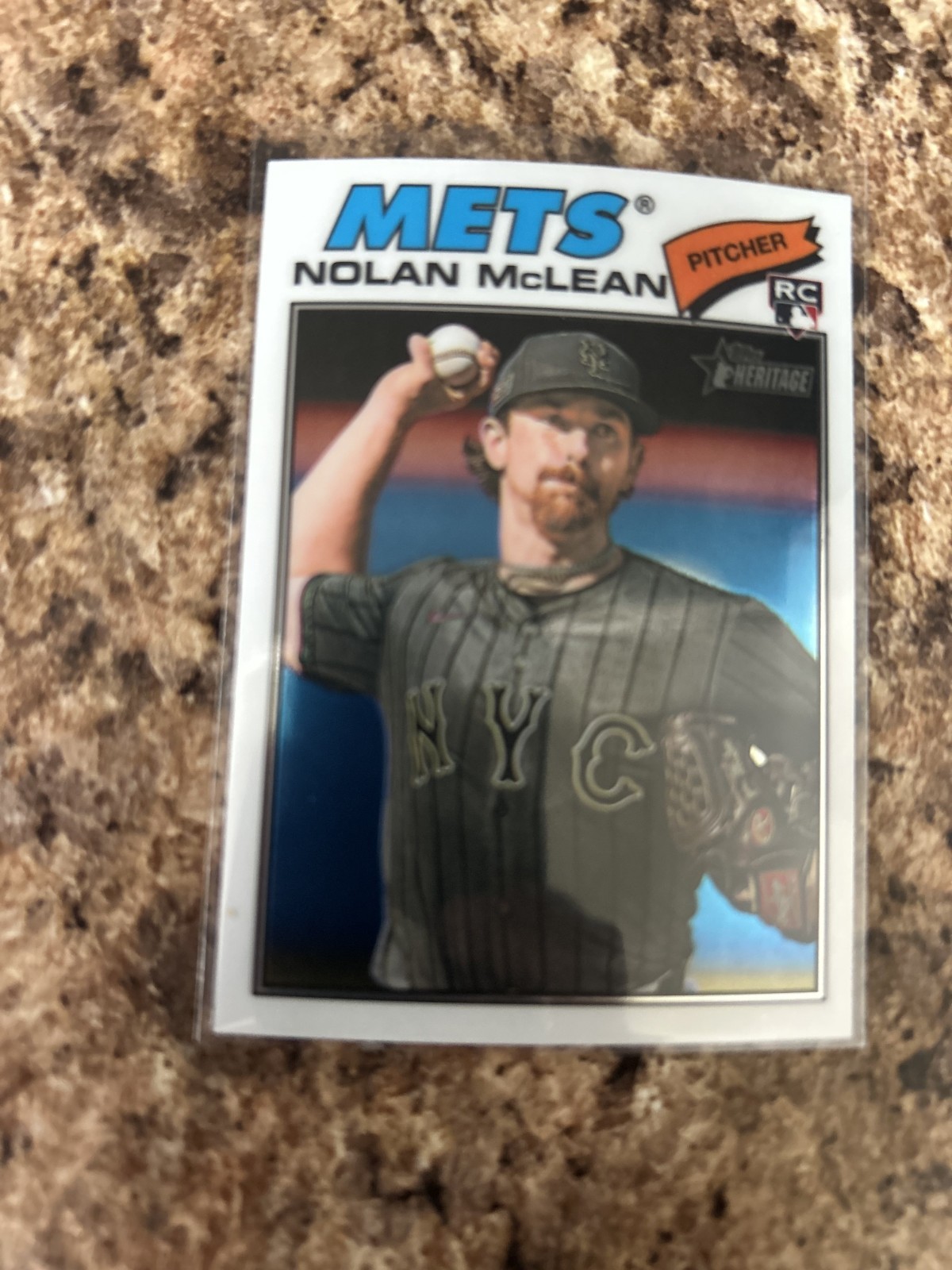 2026 Topps Heritage Nolan McLean Chrome Rc New York Mets # 150