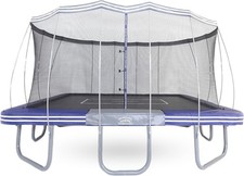 Skywalker 15' Square Premium Trampoline With Enclosure Black/Grey