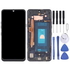 For LG G8X ThinQ LM-G850 Original Display LCD Screen Touch Digitizer Black Frame
