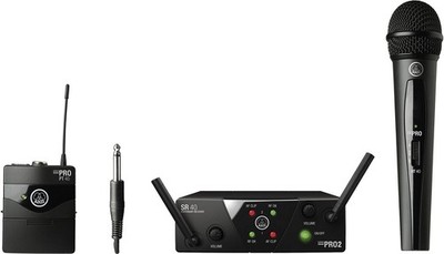 AKG Pro Audio, 2 Wireless Microphones and Transmitters, Black (3352X00050)