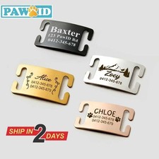 Silent Dog Tag Cat Tag, ID Tag Slide On Dog Collar Tag Personalized Dog Tags