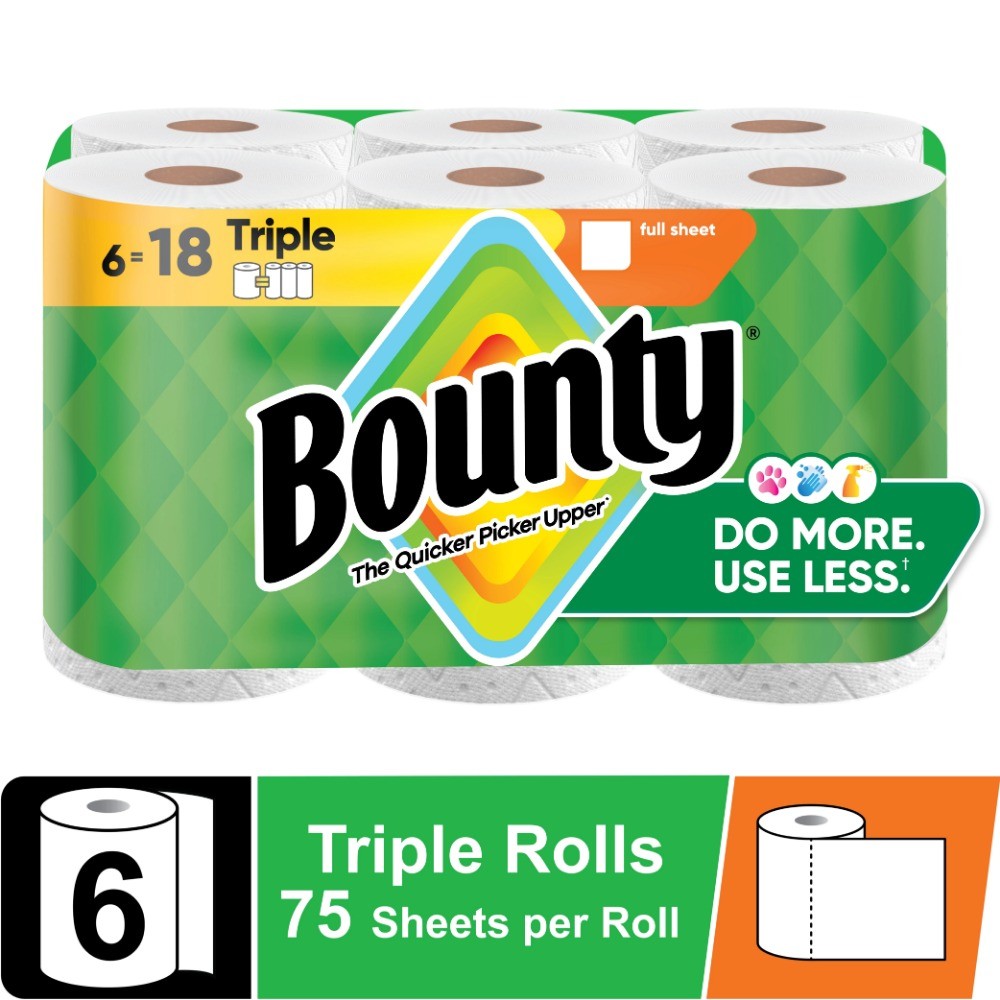 S Full Sheet White, 6 Triple Rolls, 75 Sheets Per Roll