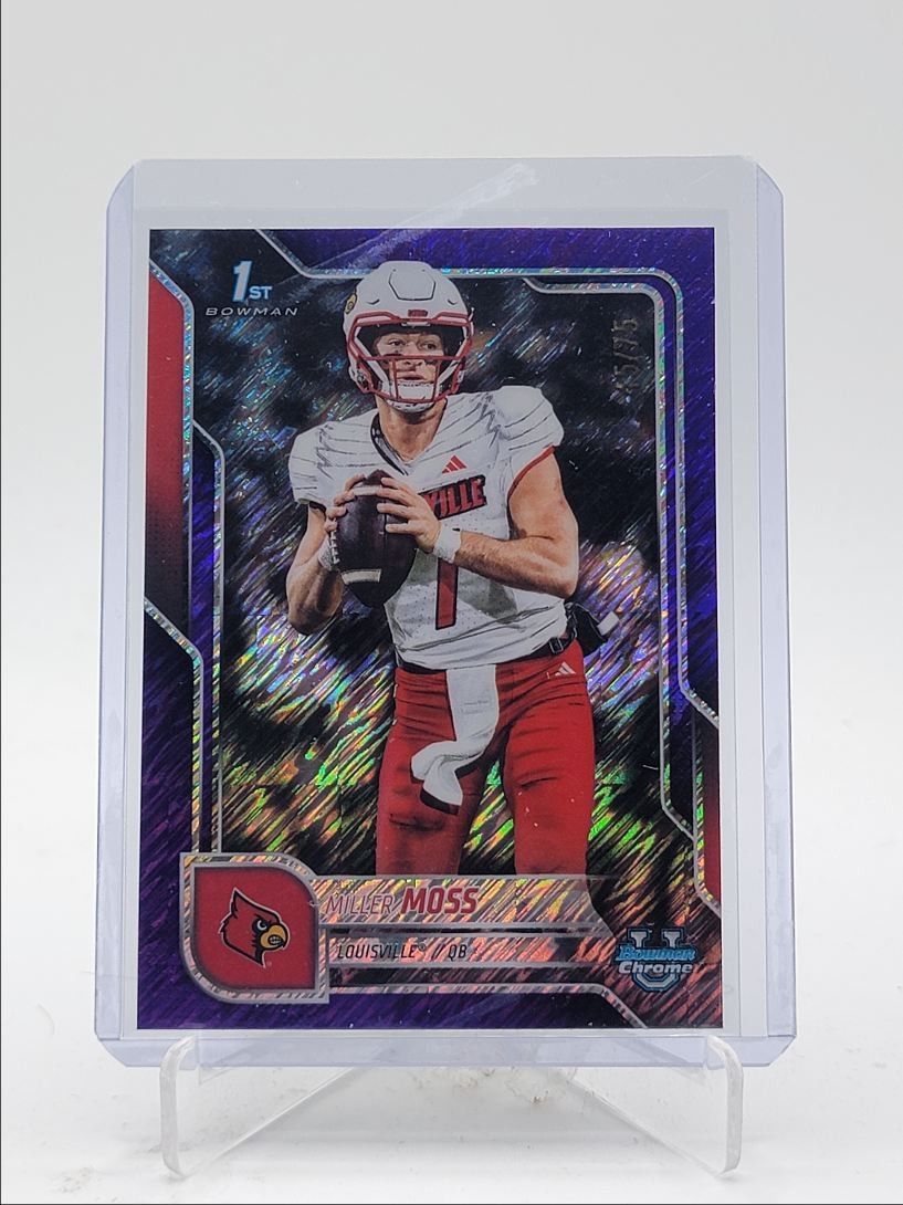MILLER MOSS 2025 BOWMAN UNIVERSITY CHROME 1ST PURPLE SHIMMER /75 Q4282