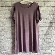 PREOWNED GAP PURPLE SWING DRESS WITH SHORT SLEEVE TIE ACCENT WOMENS XL