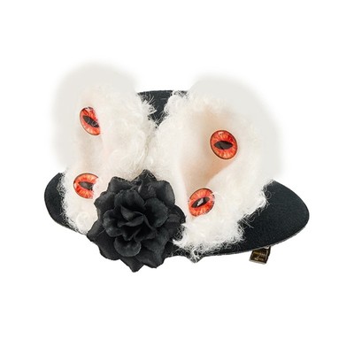 Adjustable Rabbits Ear Headpiece Gothic Cosplays Top Hat Halloween Costume Wear