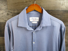 Mizzen Main Shirt Mens XL Blue Spinnaker Trim Fit Made USA Button Up Long Sleeve