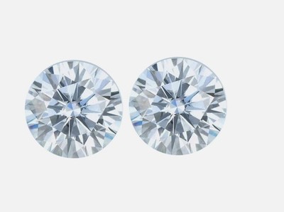 2 x 3 mm Lose CVD Diamant Rund D Farbe IF Reinheit AGI Zertifiziert Pair