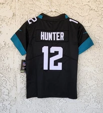 YOUTH JACKSONVILLE JAGUARS Travis Hunter Black Stitched Jersey SZ S (8)  NWT!