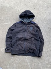 Vintage PUMA Hoodie Mens S Black Full Zip Lin...