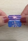 Original Miniature Tiny Painting Sunset Ocean Moon Sky Clouds by Ella Shore — photo 1