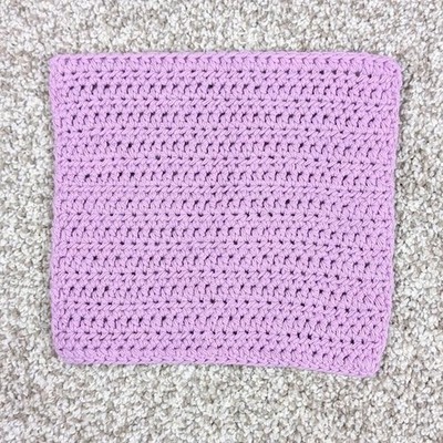 Crochet Washcloth Dishcloth Orchid Cleaning Kitchen Bath Hand Crafted Purple