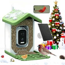 Christmas Gifts Smart Bird Feeder Camera AI Identify Auto Capture Video App