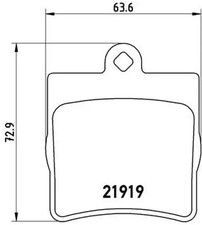 Bremsbeläge P 50 072 BREMBO für MERCEDES-BENZ C-KLASSE C-KLASSE Sportcoupe CLK