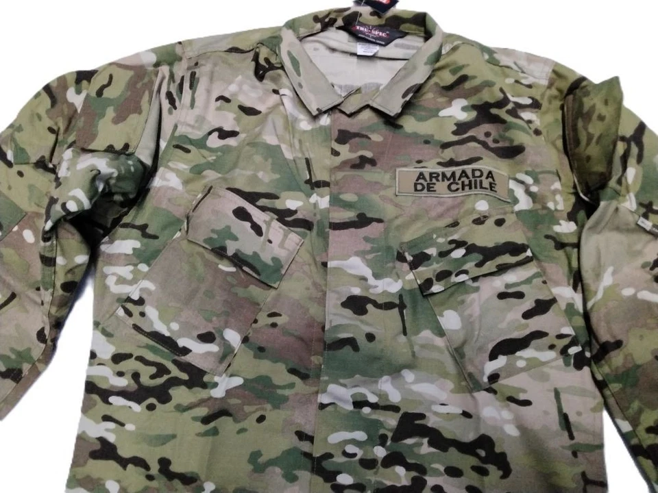 TRU-SPEC NYCO RIpstop Multicam BDU Shirt 2 Pocket W/Sleeve Pockets (Chile Army) - Image 4 of 4