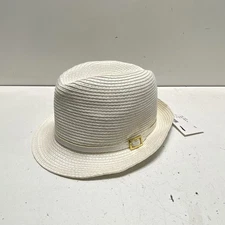 Melissa Odabash White Diana Fedora Hat