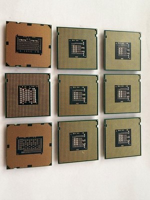 Lot of 9 Intel CPUs Core i5-750 i5-2400S Core 2 Duo E7600 E6550 Untested