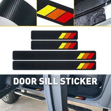 4x For Toyota Car Door Accessories Sill Protector Scuff Plate Panel Step Covers