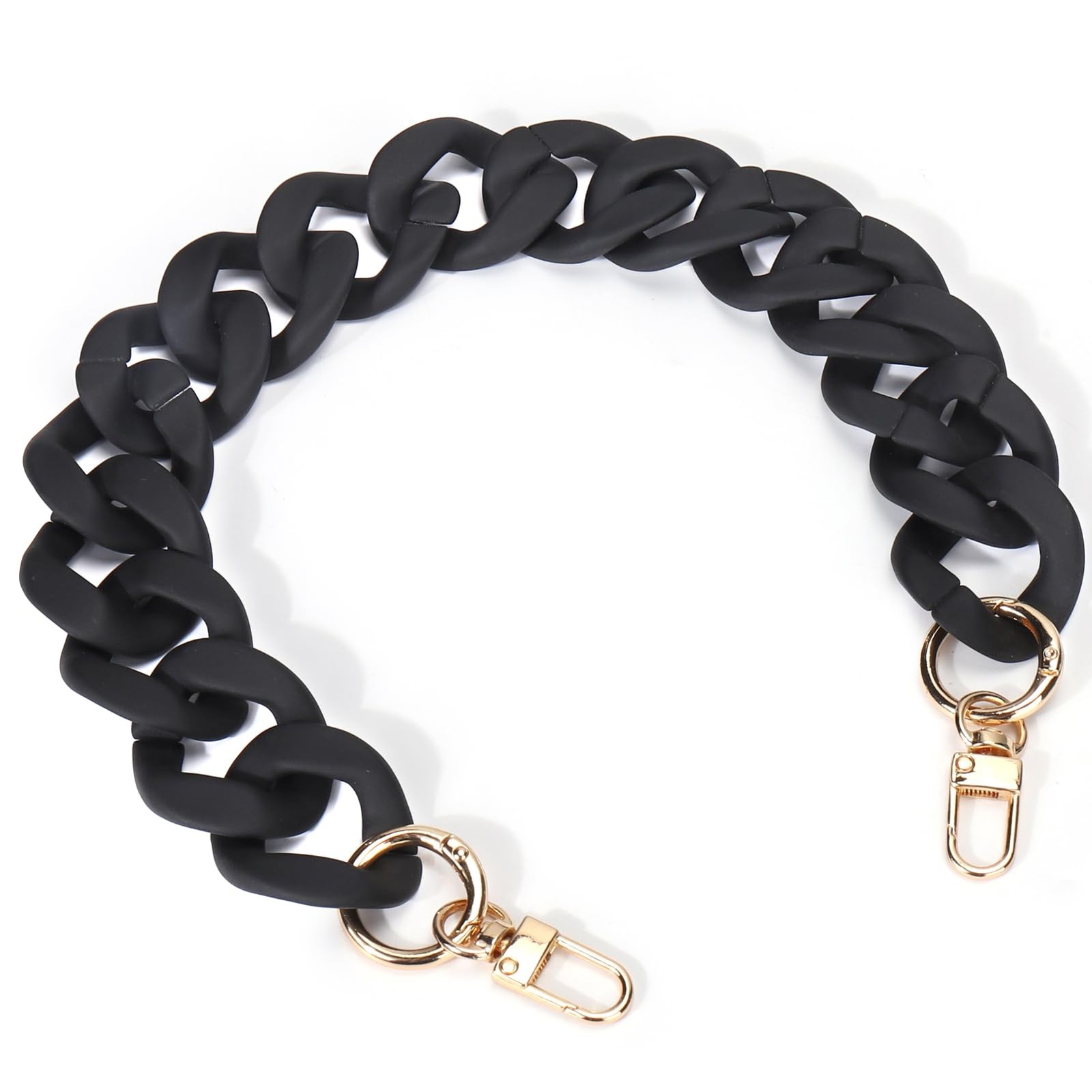 AIERSA Purse Charm Chain for Handbags,18in Short Bag Strap Small, Black