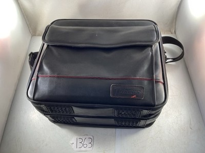 Targus Black Leather Laptop Computer Messenger Bag w/ Shoulder Strap CUN1