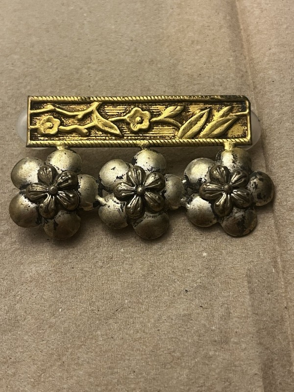 Wartime ARVN Colonel Rank Insignia Rare Metal Crest Pin Badge Military Army