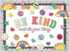 93 Pcs Composition Notebook Bulletin Board Set Pastel Be Kind Classroom Decor Sm