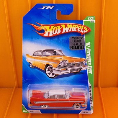 Hot Wheels - 2009 - '57 PLYMOUTH FURY ** TREASURE HUNT ** 2/12 ** Factory Sealed
