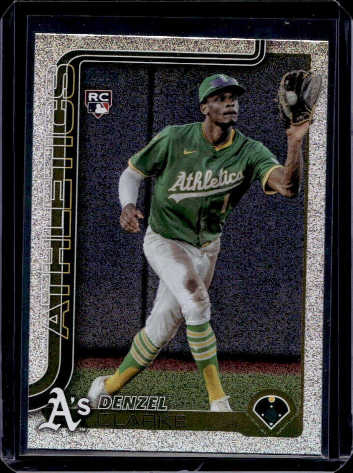 2025 Topps Update Denzel Clarke RC HTA Sandglitter Rookie #US14 Athletics