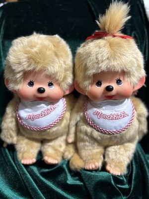 レア本　モンチッチボン Sekiguchi Monchhichi Sekiguchi Medium Blonde-Beige Premium Boy And Girl Set
