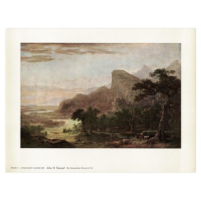 Seascape Print Asher Durand 'Imaginary Landscape Vintage c 1950s