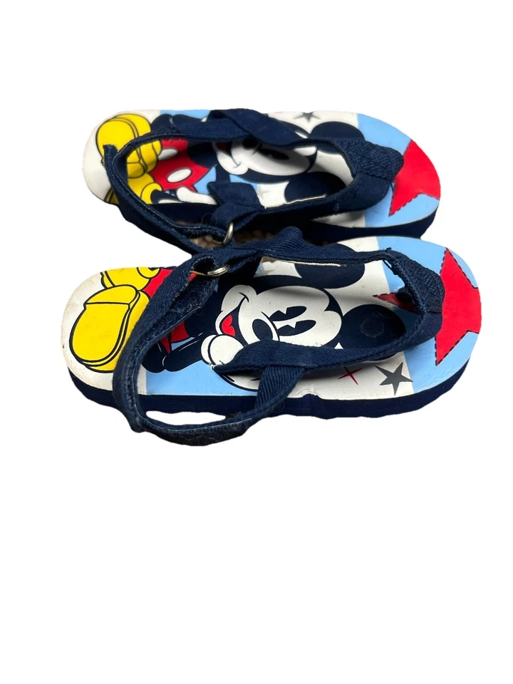 Disney Mickey Mouse toddler flip-flop sandals with a back strap. Sz 3-3.5 - Image 2 of 4