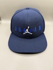 Jordan Hat Cap Snap Back Blue Boys Adjustable Jumpman Logo Basketball Sports