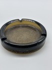 Vintage Round Amber Glass Anchor Hocking Pebbled Ashtray, 5.5" Across. — photo 6