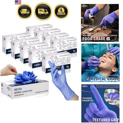 Ice Blue Nitrile Exam Gloves - Powder-free, 1000 PCS Medical & Home Cleaning ...