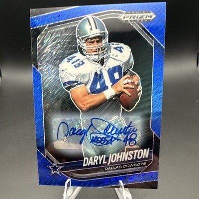 Panini 2025 Prizm Black Blue Prizm Auto Daryl Johnston #47 Cowboys #/15