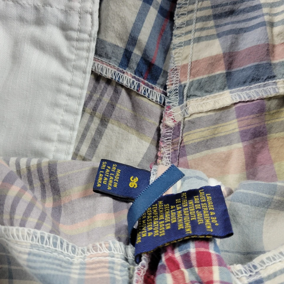 Polo Ralph Lauren Corto Para Hombre 36 Colorido Patchwork Cuadros Preppy Chino Foto 3 de 4