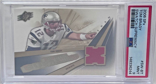 2006 SPx TOM BRADY Swatch Supremacy Game Used Jersey PSA 9 Patriots HOF GOAT