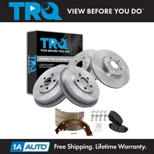 TRQ Front & Rear Brake Pad & Rotor Kit Ceramic For 2008-2014 Scion xD