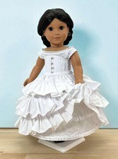 Civil War Ruffed Petticoat ONLY Undergarments in White Cotton for 18  Dolls