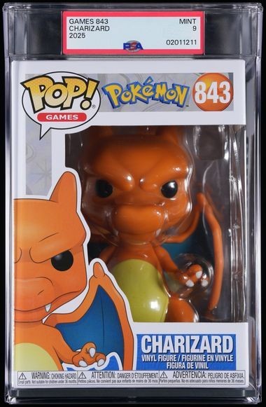 Pokemon Charizard Games #843 Funko Pop! 2025 PSA Graded 9  MINT