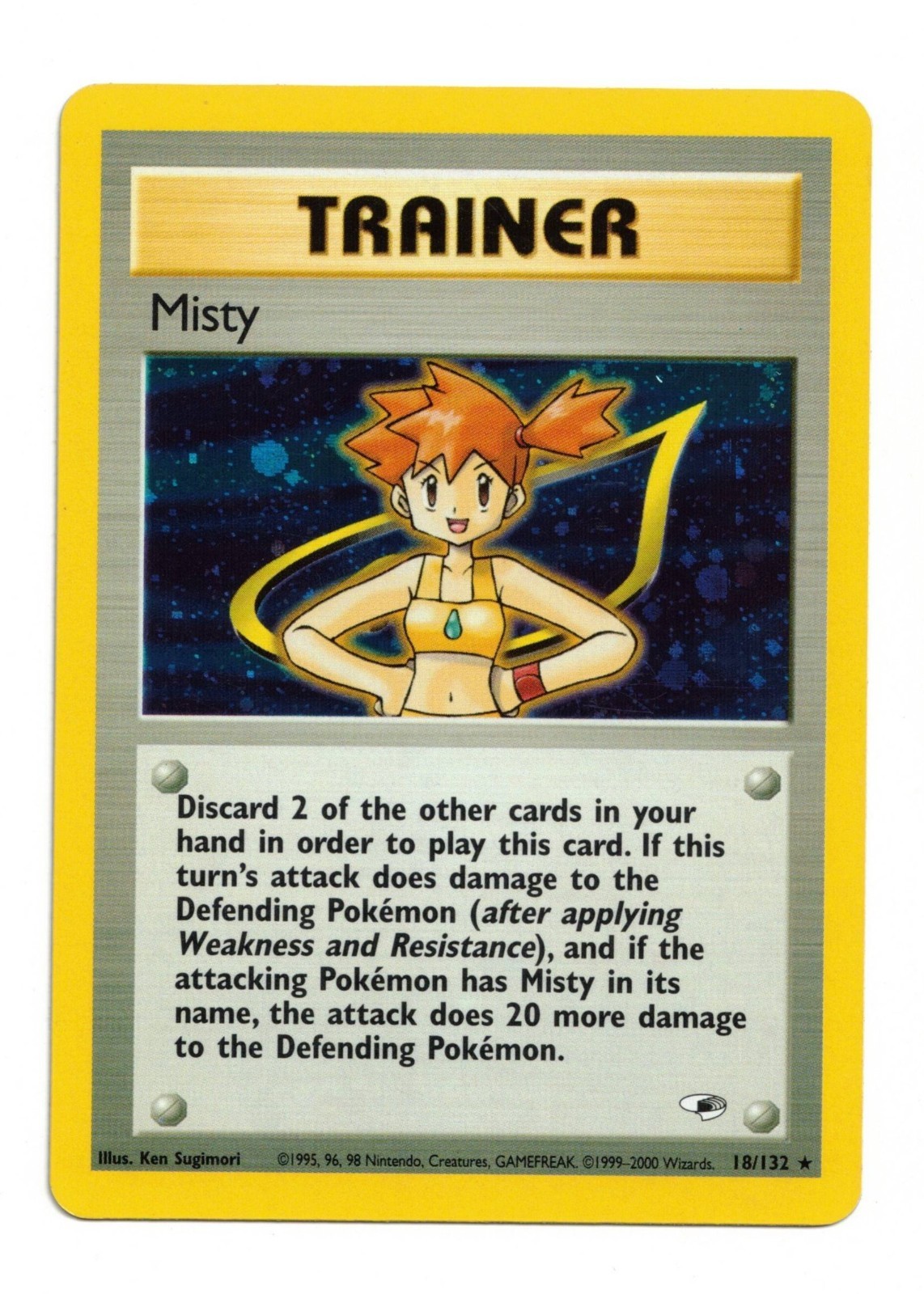 Pokemon Card: Misty HOLO 18/132 Gym Heroes Set Vintage Rare! EX/NM